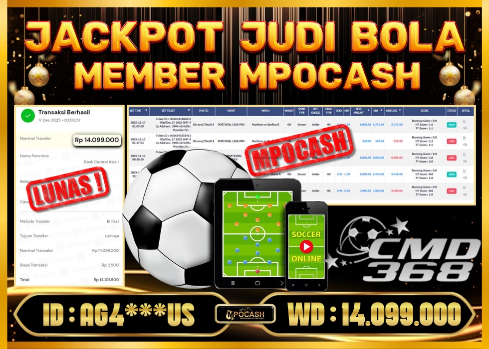 MPOCASH JACKPOT JUDI BOLA